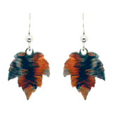 Burnished Maple Earrings, sterling silver french hooks, Item# N5121