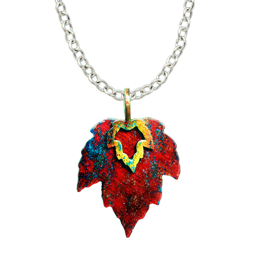 Autumn Fire Leaf Necklace, #N5401X