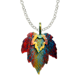 Autumn Streaks Leaf Necklace, Item# N5403X