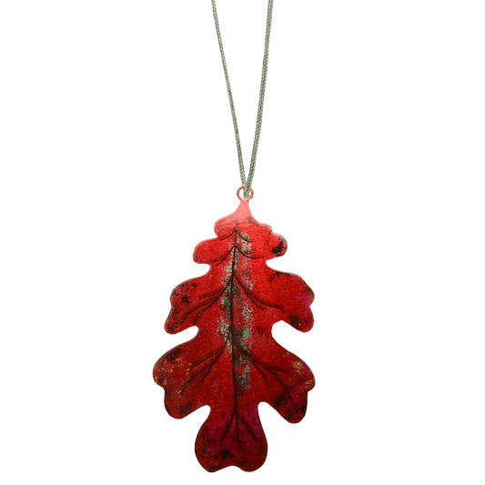 Red Oak Leaf Ornament