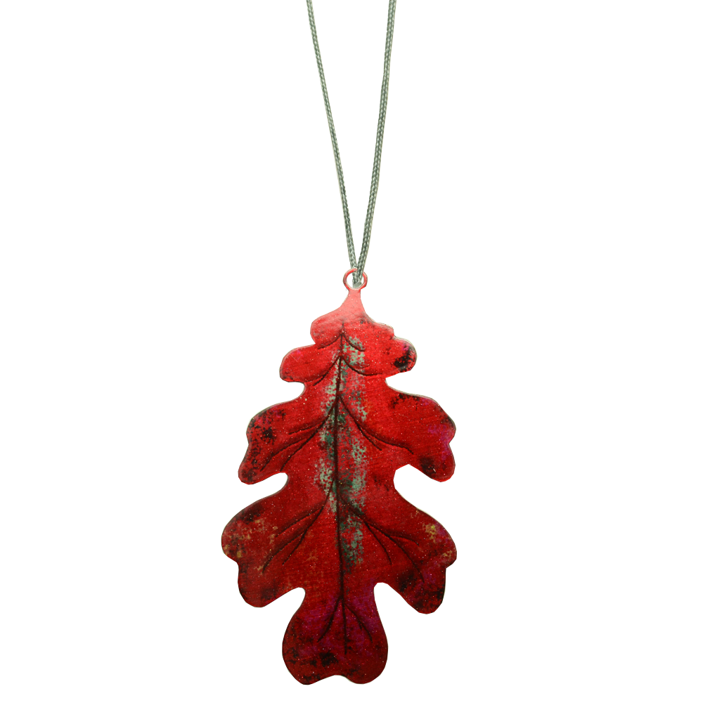 Red Oak Leaf Ornament