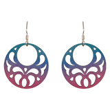 Open Paisley Wood Earrings, Sterling Silver Filled Earwires, Made in the U.S.A.