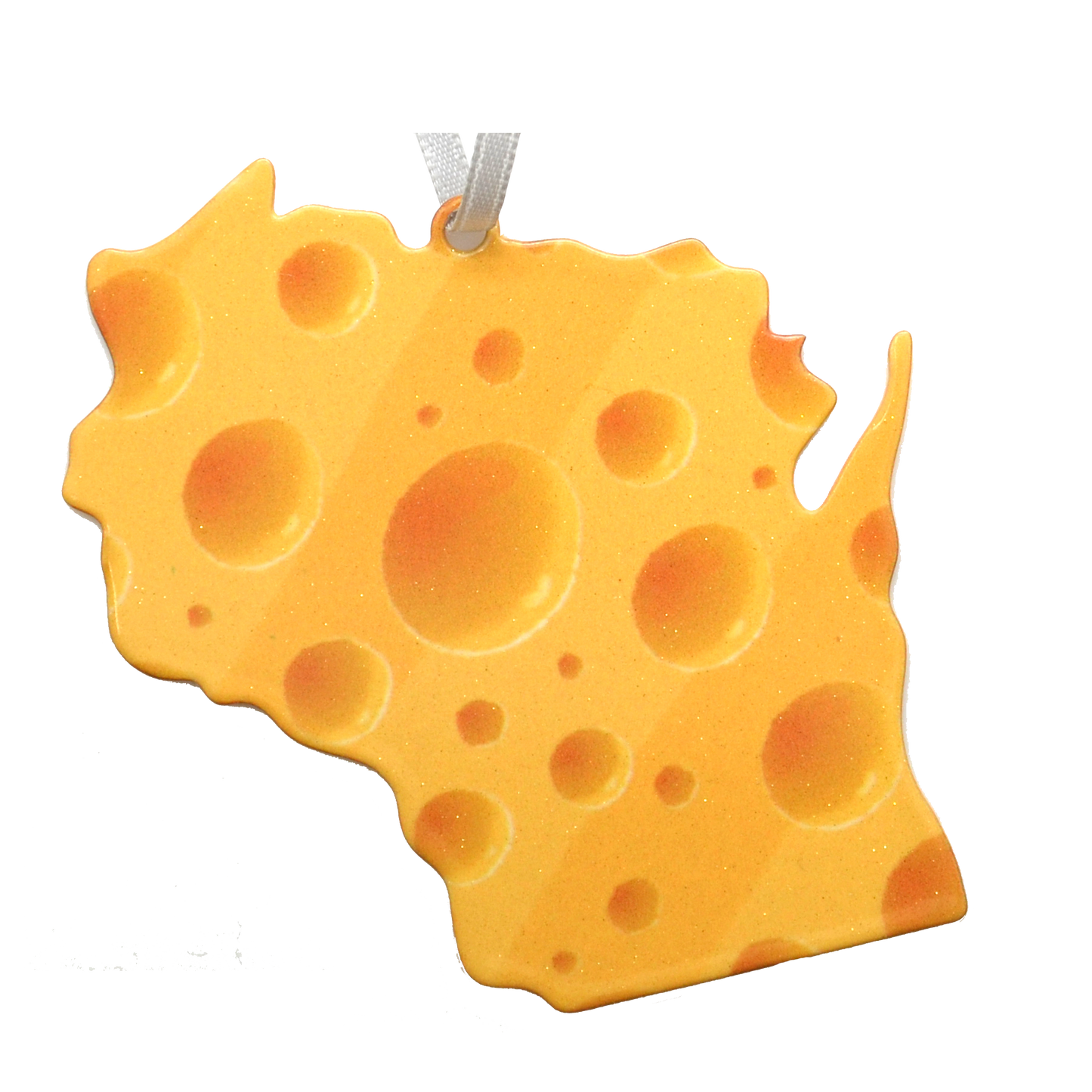 WI State Cheese 2 1/2 or 3 1/2 inch ornament