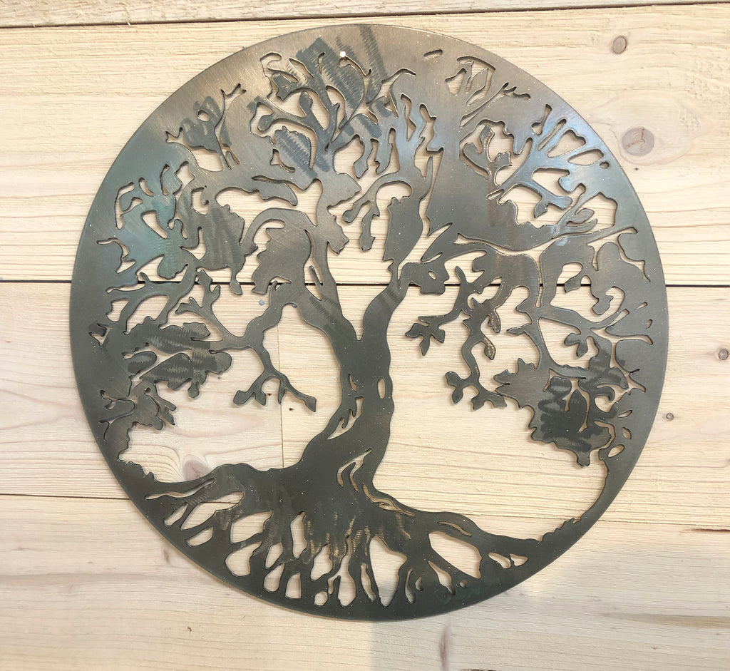 Tree of life metal wall art by d'ears, made in the USA, 18 gauge steel