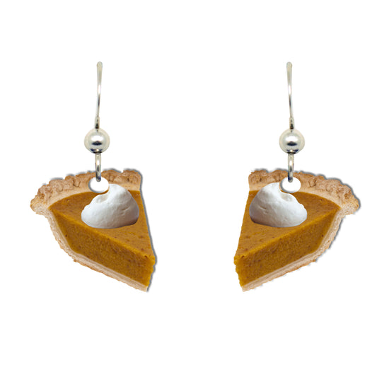 Pumpkin Pie Earrings, sterling silver earwires