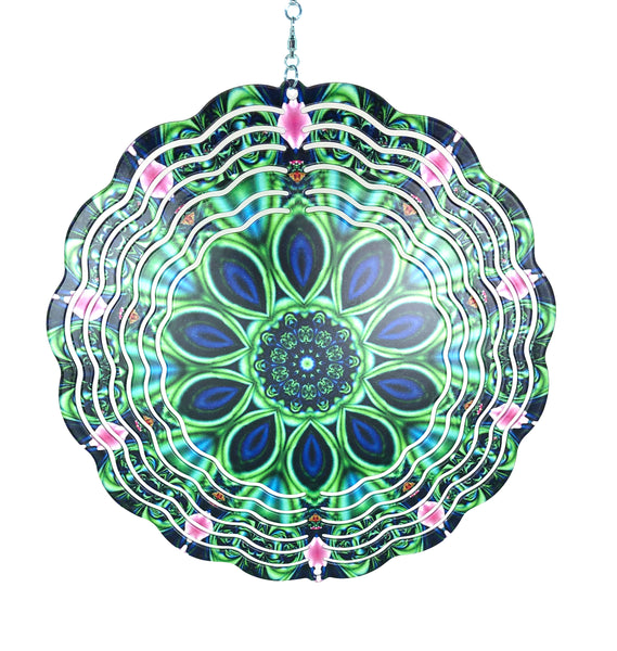 Floral Kaleidoscope Wind Spinner