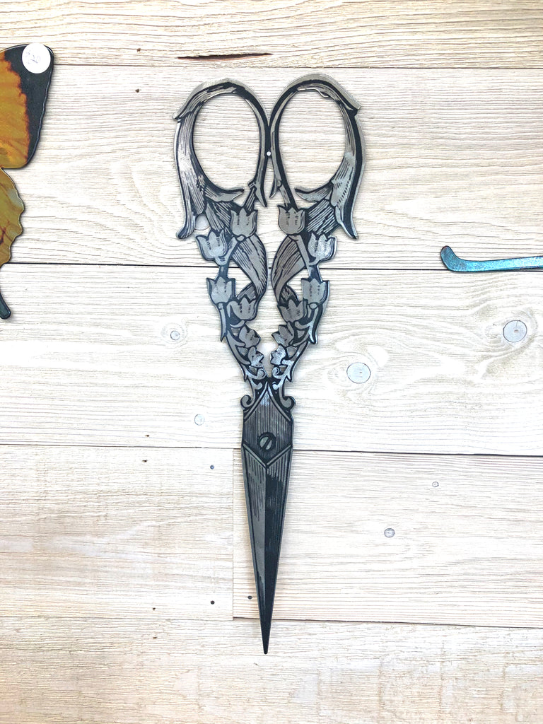 Scissors, wall art by d'ears, made in the USA, 18 gauge steel d'ears